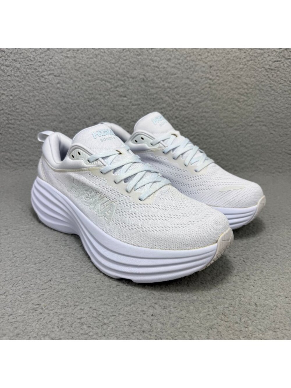 Hoka Bondi 8 Womens 10.5 Shoes White Comfort Walking Running Sneakers One One